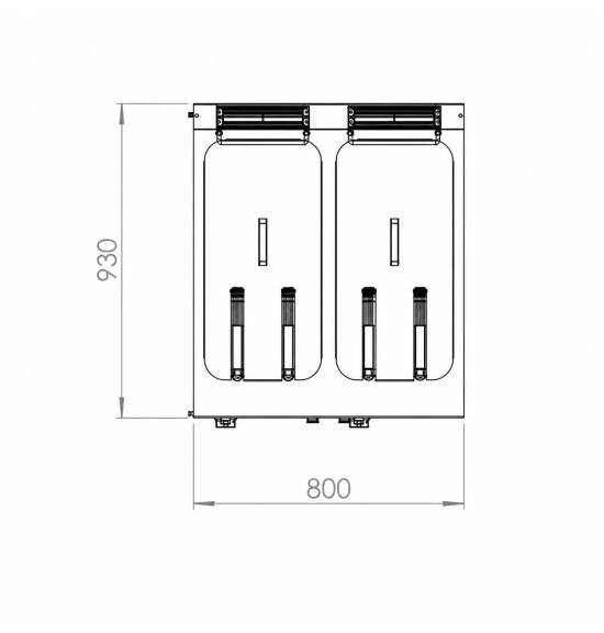 Freidora a Gas 2x20 L HR Fainca FDG20L20L900E | 28 kW