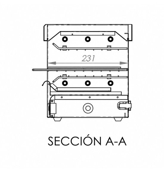 Tostador simple cuarzo HR Fainca T03SIN - Gastromáquinas
