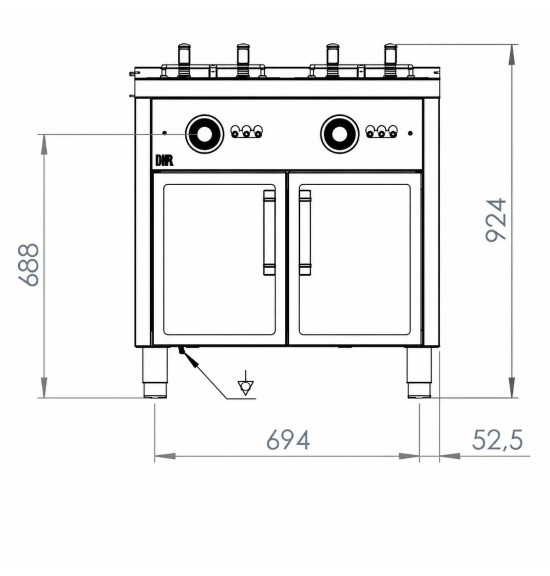 Freidora Eléctrica 2x22 L HR Fainca FD22L22LTRIF900E | 36 kW