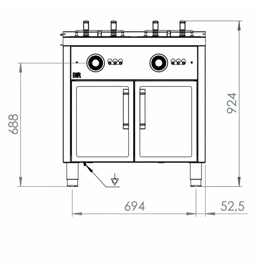 Freidora Eléctrica 2x22 L HR Fainca FD22L22LTRIF900E | 36 kW