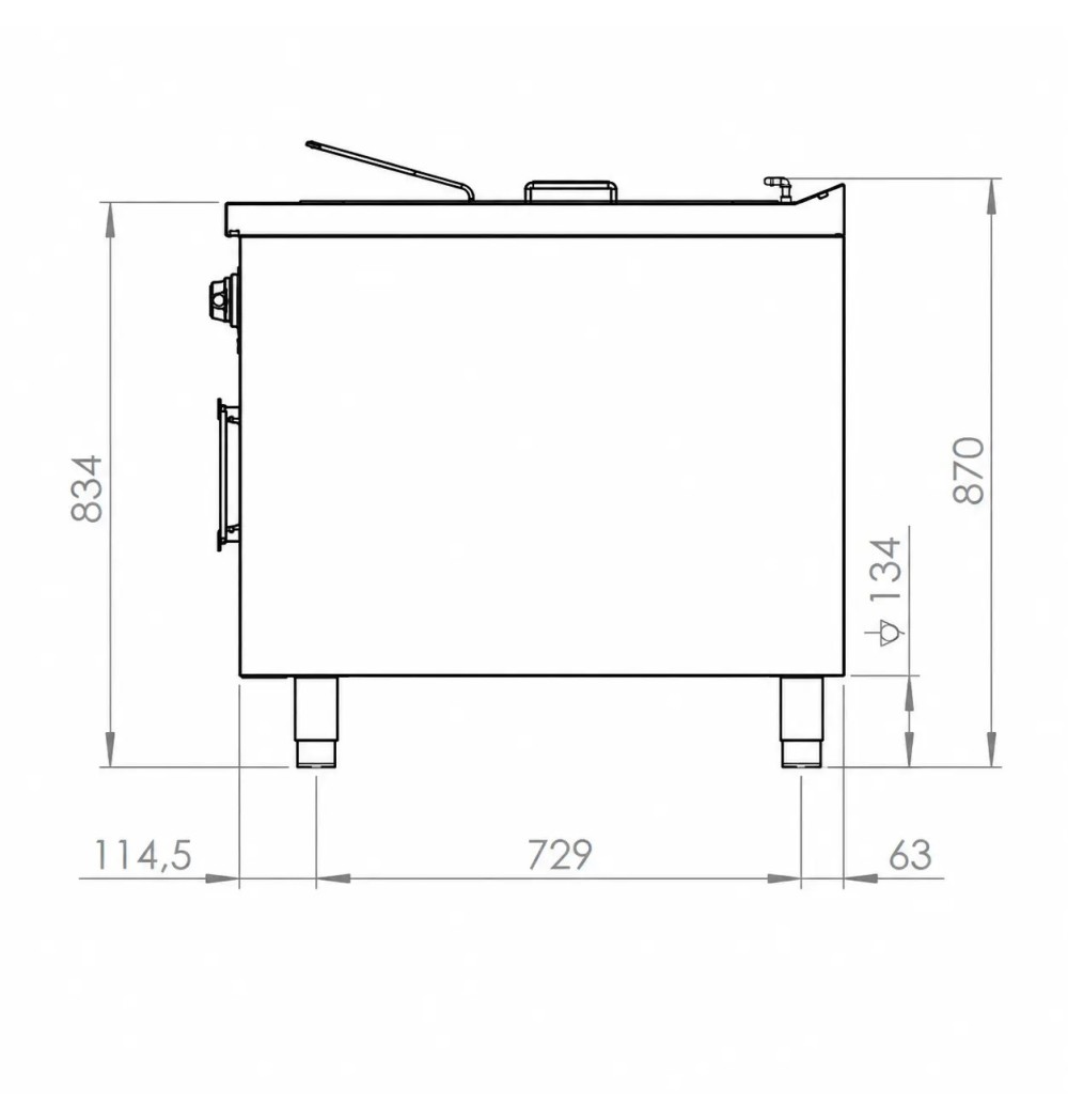 Freidora Eléctrica 2x22 L HR Fainca FD22L22LTRIF900E | 36 kW