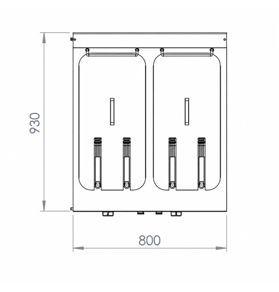 Freidora Eléctrica 2x22 L HR Fainca FD22L22LTRIF900E | 36 kW