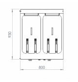 Freidora Eléctrica 2x22 L HR Fainca FD22L22LTRIF900E | 36 kW