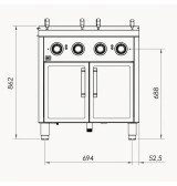 Cuecepastas Doble Eléctrico HR Fainca CPE40L40L900E | 26 kW