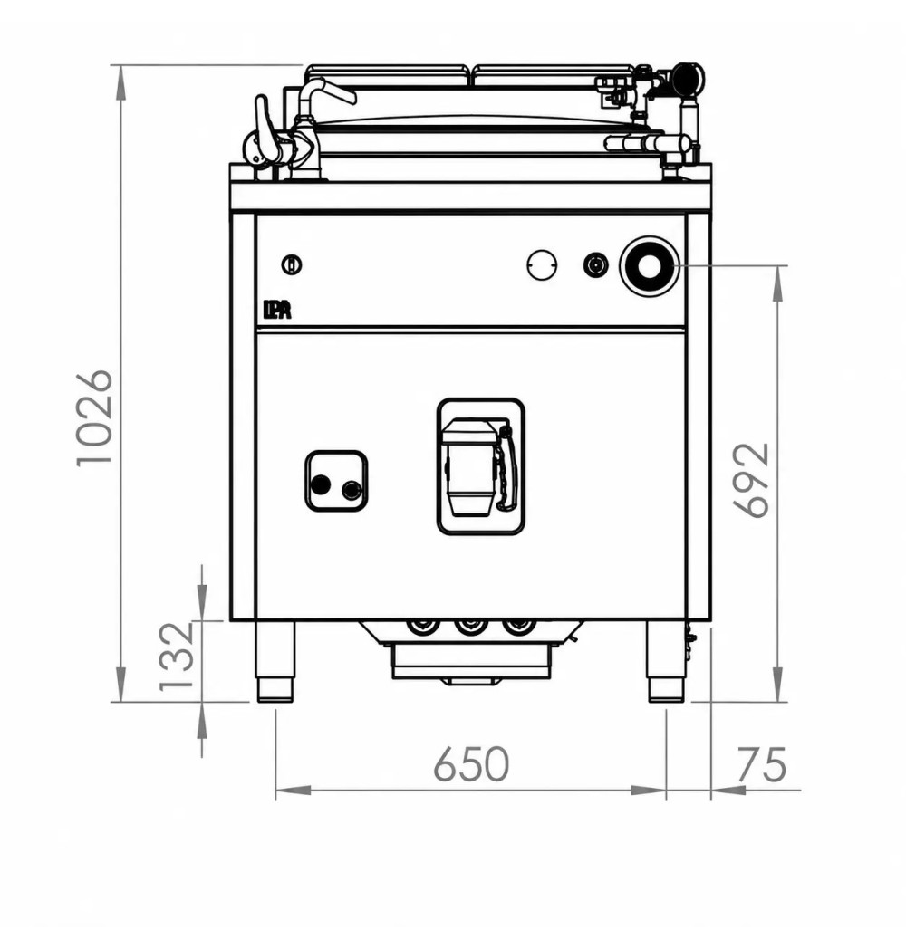 Marmita a Gas HR Fainca MG150L900E 150 L | 24 kW