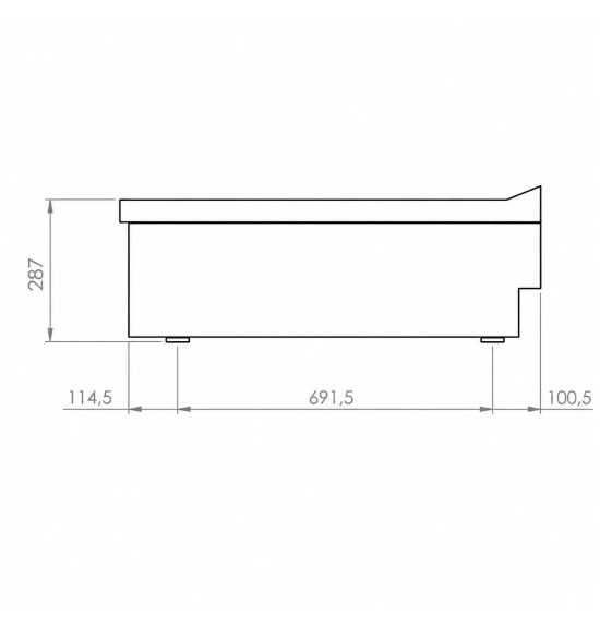 Mueble Neutro 2 Cajones HR Fainca CN9008S 800 mm