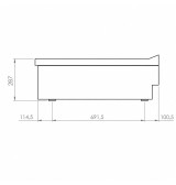 Mueble Neutro 2 Cajones HR Fainca CN9008S 800 mm
