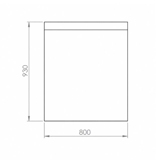 Mueble Neutro 2 Cajones HR Fainca CN9008S 800 mm