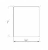 Mueble Neutro 2 Cajones HR Fainca CN9008S 800 mm