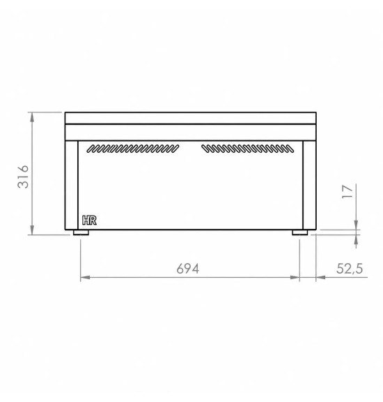 Mueble Neutro HR Fainca CNS9008S 800 mm Serie 900