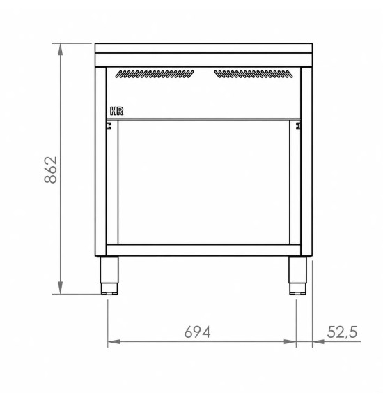 Mueble Neutro HR Fainca CNS9008E 800 mm Serie 900