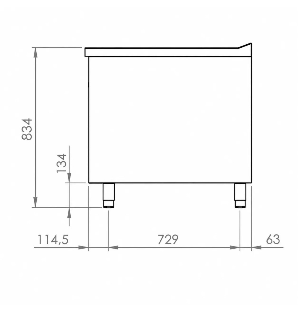 Mueble Neutro HR Fainca CNS9008E 800 mm Serie 900