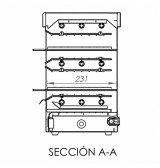 Tostador grande cuarzo HR Fainca T09CON - Gastromáquinas