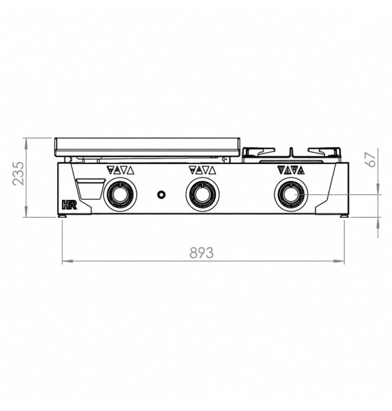 Plancha 600 + fogón HR Fainca PLC6100F - Gastromáquinas