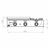 Plancha 800 + fogón HR Fainca PLC8100F - Gastromáquinas