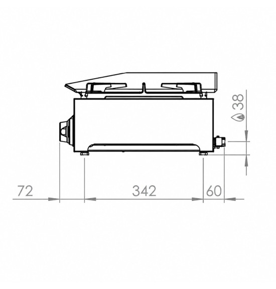 Plancha 800 + fogón HR Fainca PLC8100F - Gastromáquinas