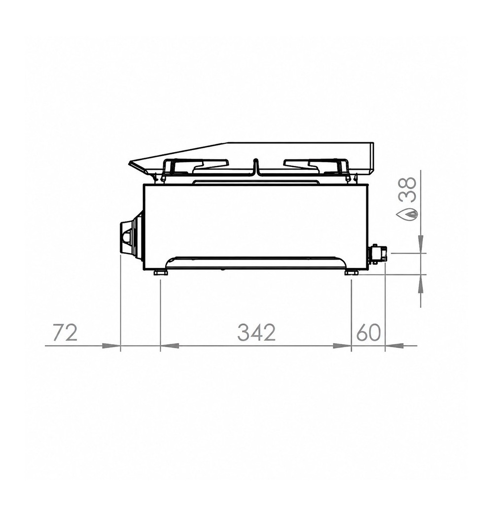 Plancha 800 + fogón HR Fainca PLC8100F - Gastromáquinas