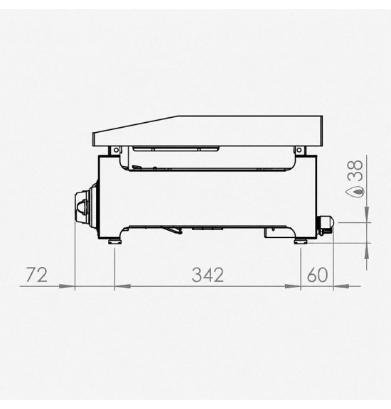 Plancha 600 gas rectificada HR Fainca PLC6100RT - Gastromáquinas
