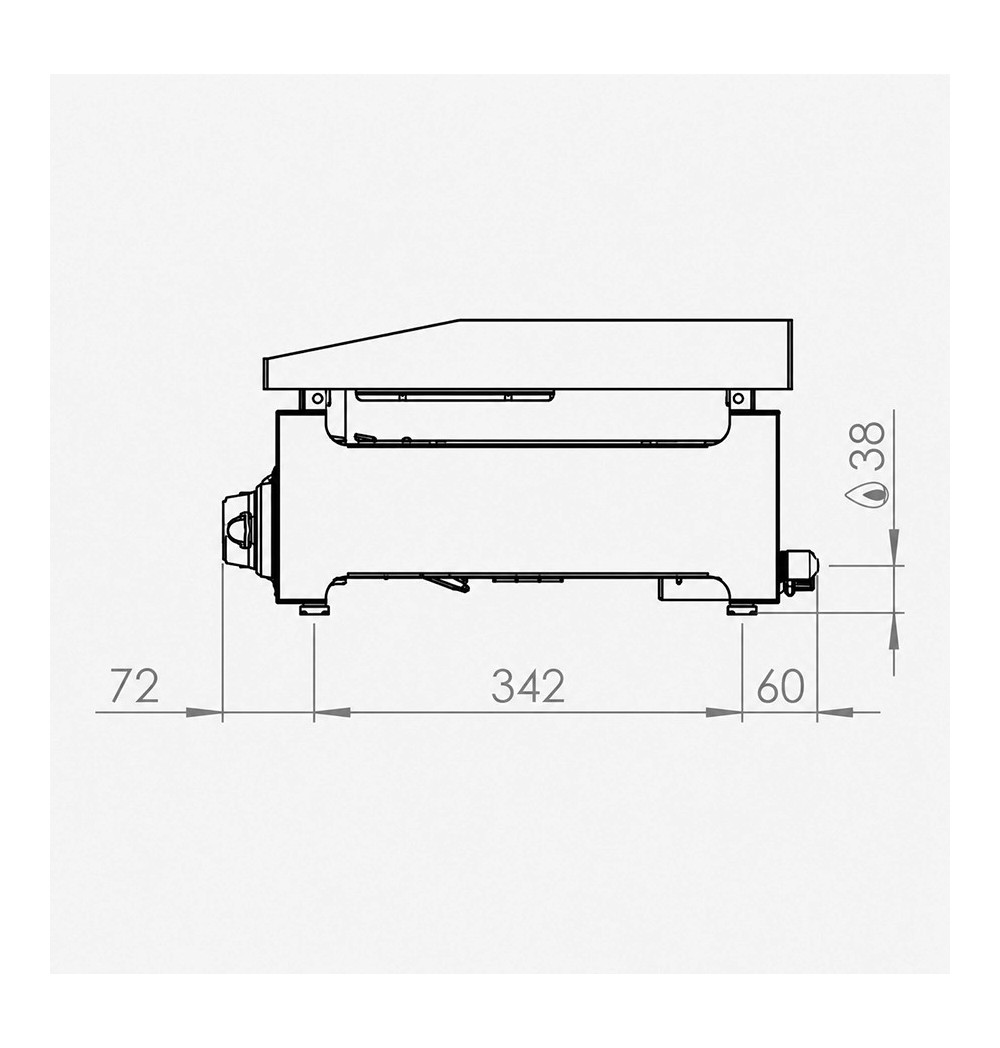 Plancha 600 gas rectificada HR Fainca PLC6100RT - Gastromáquinas