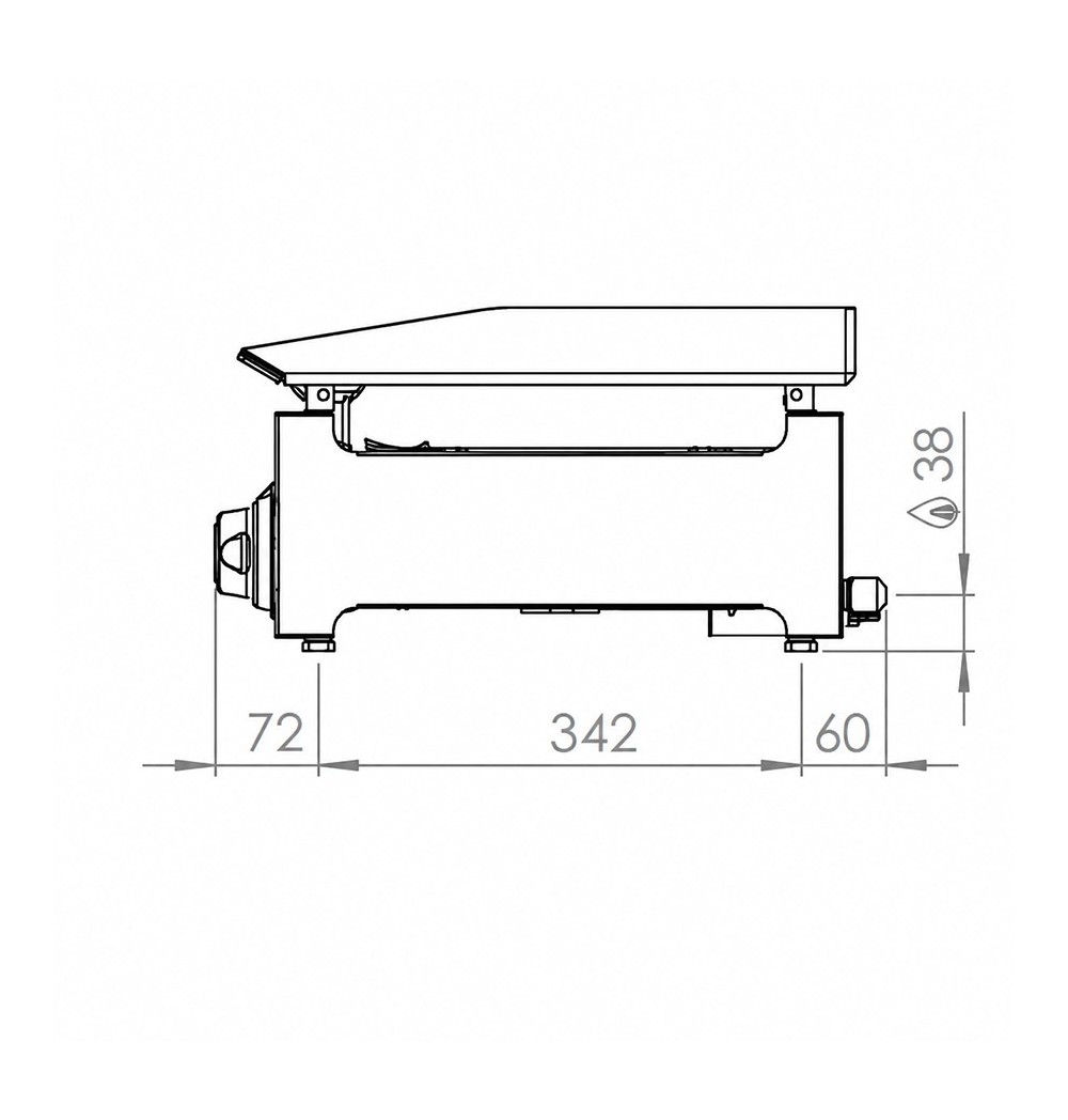 Plancha 800 gas rectificada HR Fainca PLC8100RT - Gastromáquinas