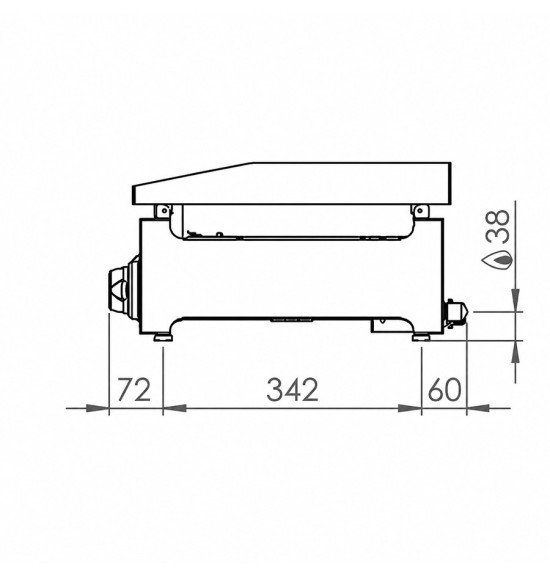 Plancha 1000 gas rectificada HR Fainca PLC10100RT - Gastromáquinas