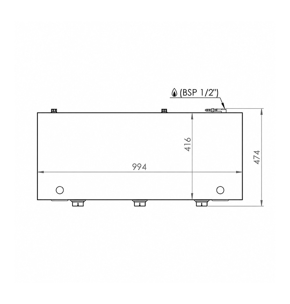 Plancha 1000 gas rectificada HR Fainca PLC10100RT - Gastromáquinas