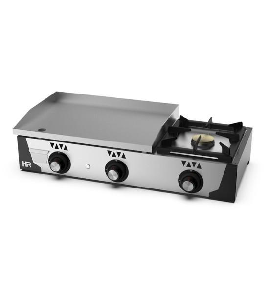 Plancha 600 gas rectificada + fogón HR Fainca PLC6100RTF - Gastromáquinas
