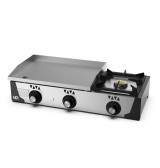 Plancha 600 gas rectificada + fogón HR Fainca PLC6100RTF - Gastromáquinas