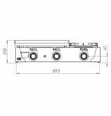 Plancha 600 gas rectificada + fogón HR Fainca PLC6100RTF - Gastromáquinas