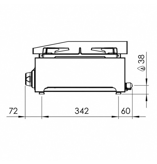 Plancha 600 gas rectificada + fogón HR Fainca PLC6100RTF - Gastromáquinas