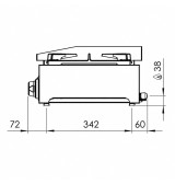 Plancha 600 gas rectificada + fogón HR Fainca PLC6100RTF - Gastromáquinas
