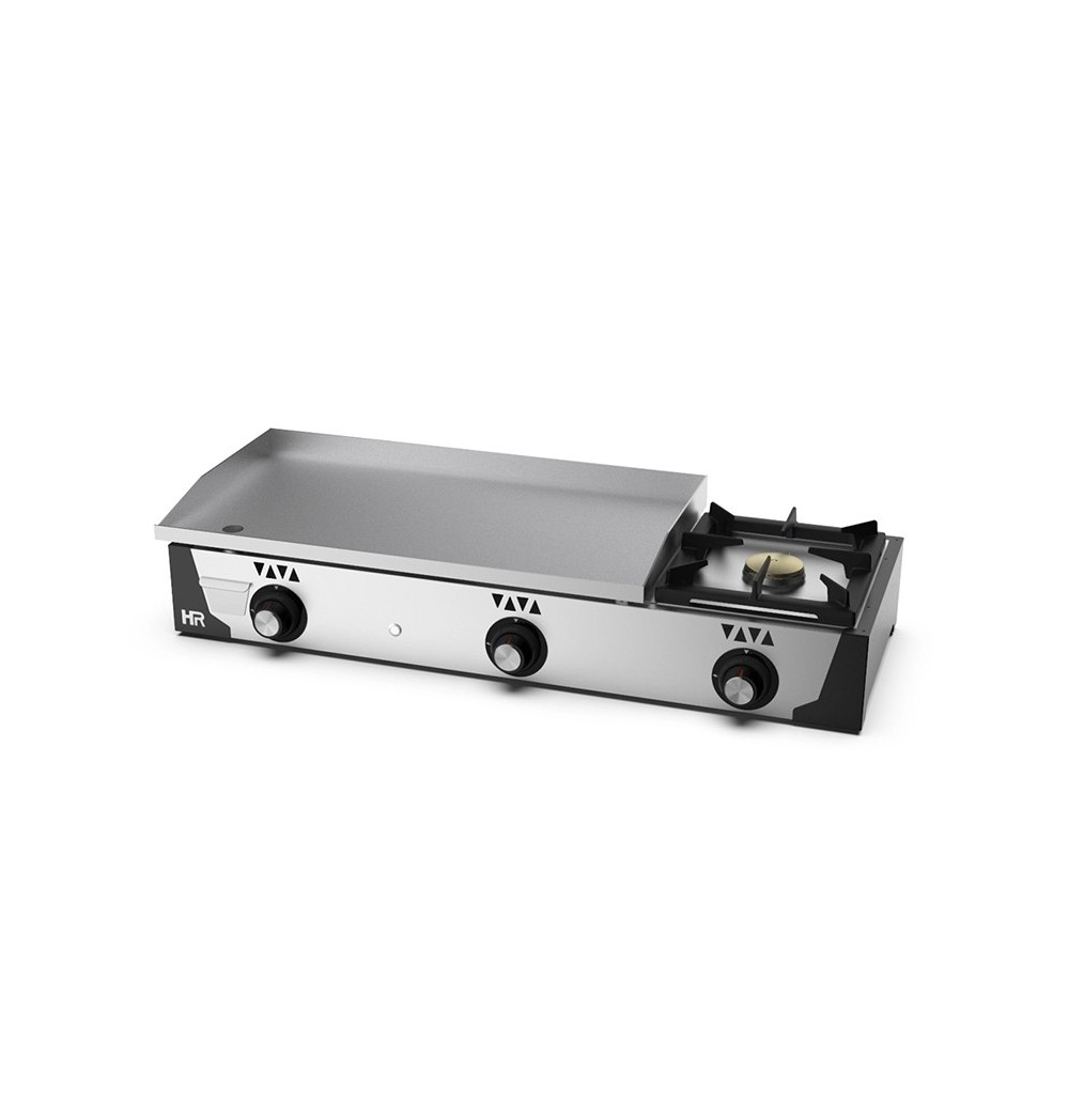 Plancha 800 gas rectificada + fogón HR Fainca PLC8100RTF - Gastromáquinas