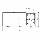 Plancha 800 gas rectificada + fogón HR Fainca PLC8100RTF - Gastromáquinas