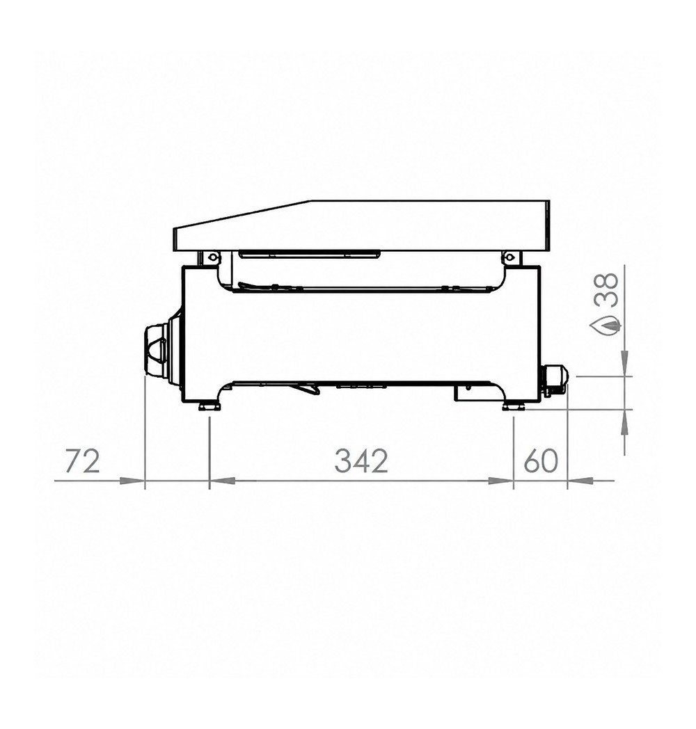 Plancha 600 gas cromo HR Fainca PLC6100CR - Gastromáquinas