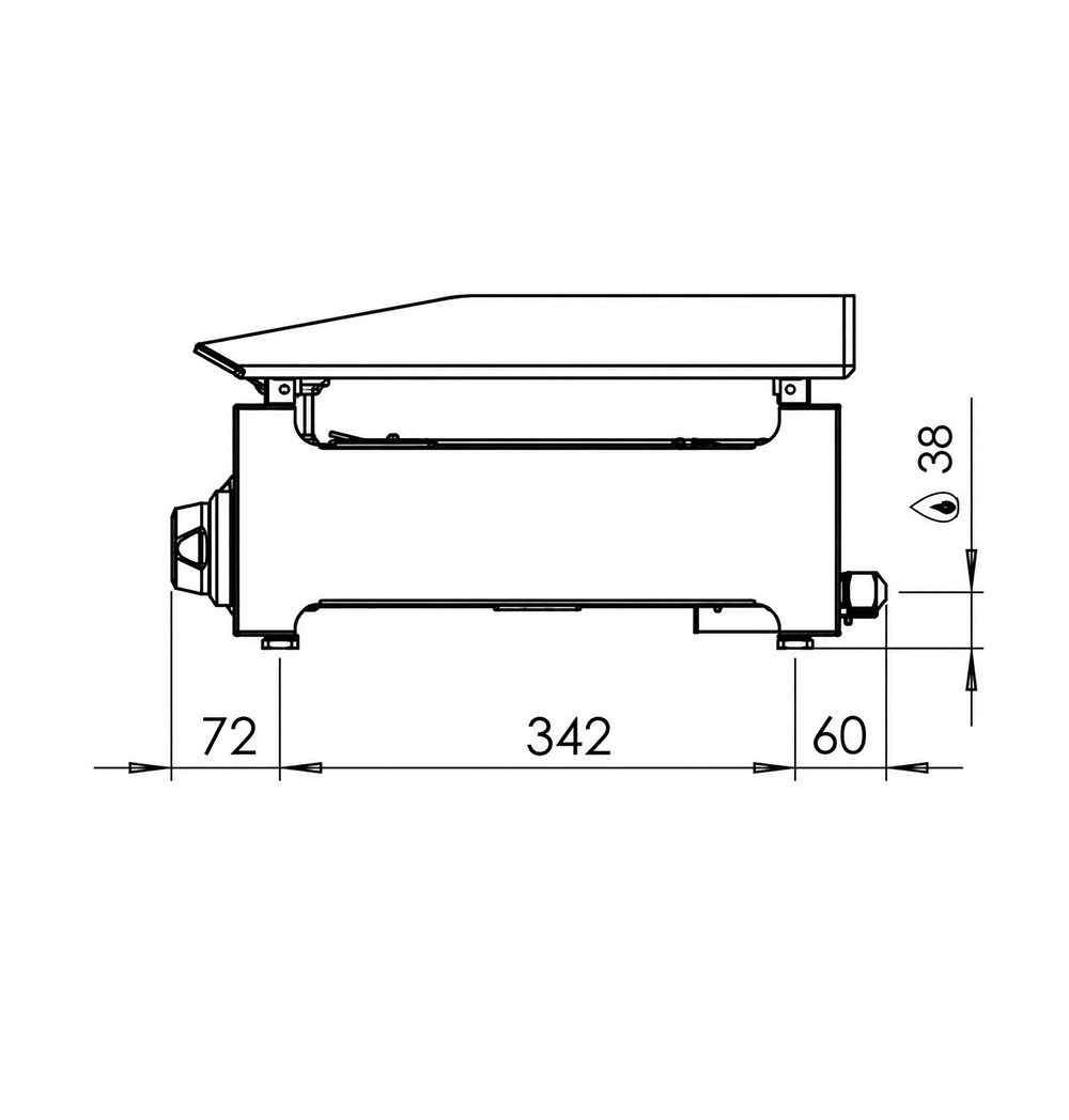Plancha 800 gas cromo HR Fainca PLC8100CR - Gastromáquinas