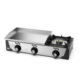 Plancha 600 gas cromo + fogón HR Fainca PLC6100CRF - Gastromáquinas