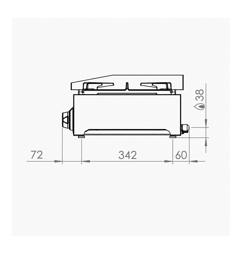 Plancha 600 gas cromo + fogón HR Fainca PLC6100CRF - Gastromáquinas