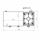 Plancha 800 gas cromo + fogón HR Fainca PLC8100CRF - Gastromáquinas