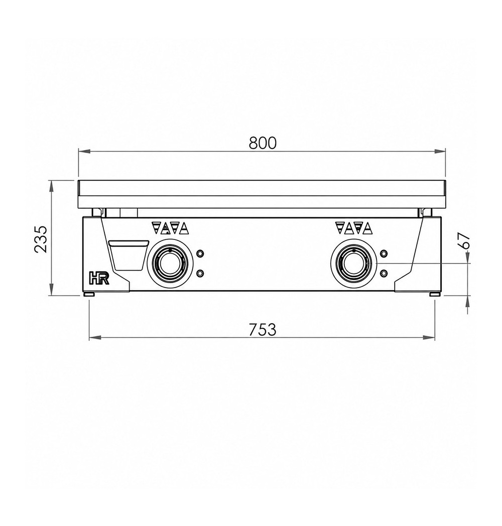 Plancha 800 eléctrica cromo HR Fainca PLCE8100CR - Gastromáquinas
