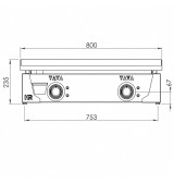 Plancha 800 eléctrica cromo HR Fainca PLCE8100CR - Gastromáquinas
