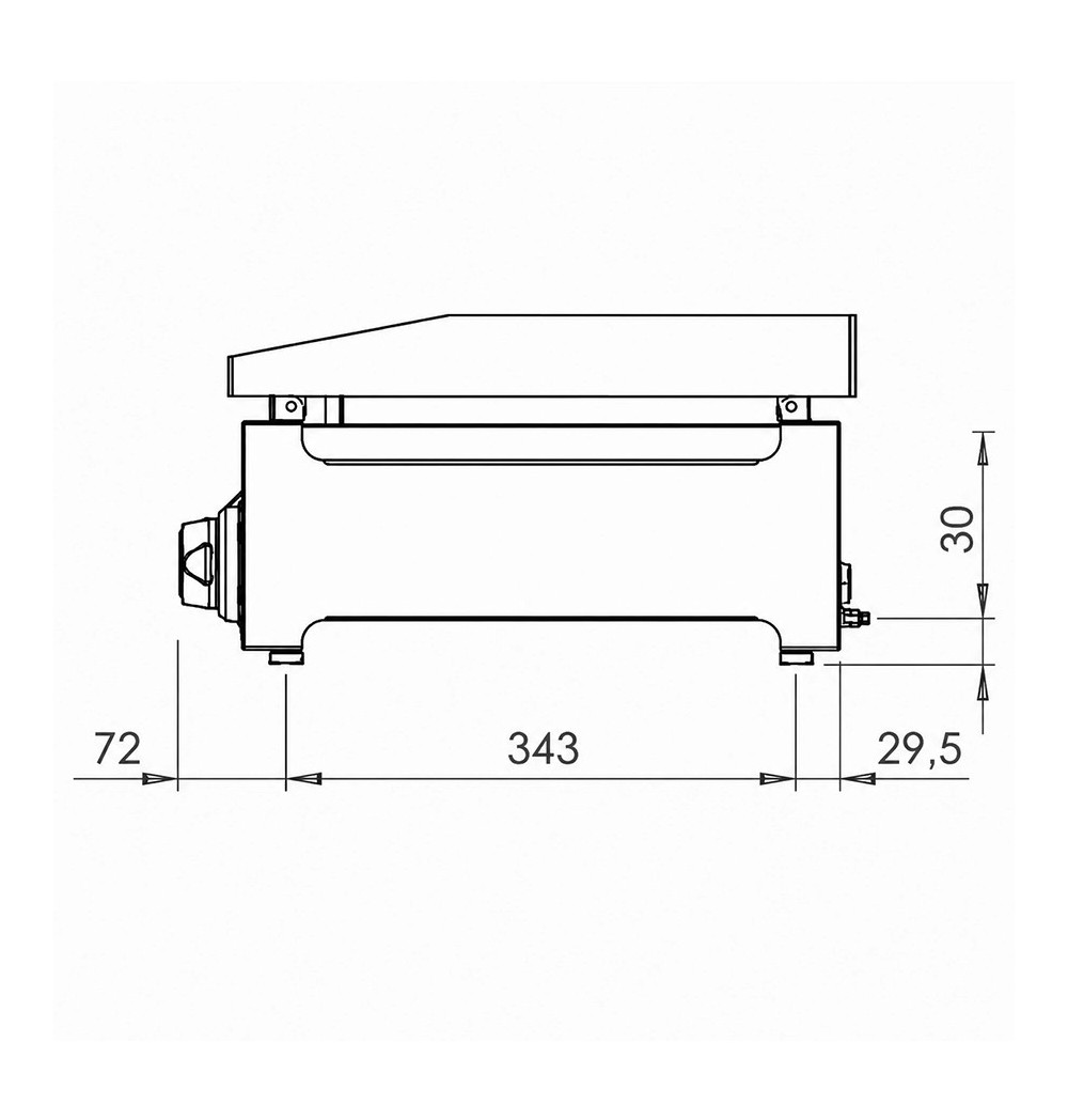 Plancha 800 eléctrica cromo HR Fainca PLCE8100CR - Gastromáquinas