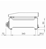 Plancha 800 eléctrica cromo HR Fainca PLCE8100CR - Gastromáquinas