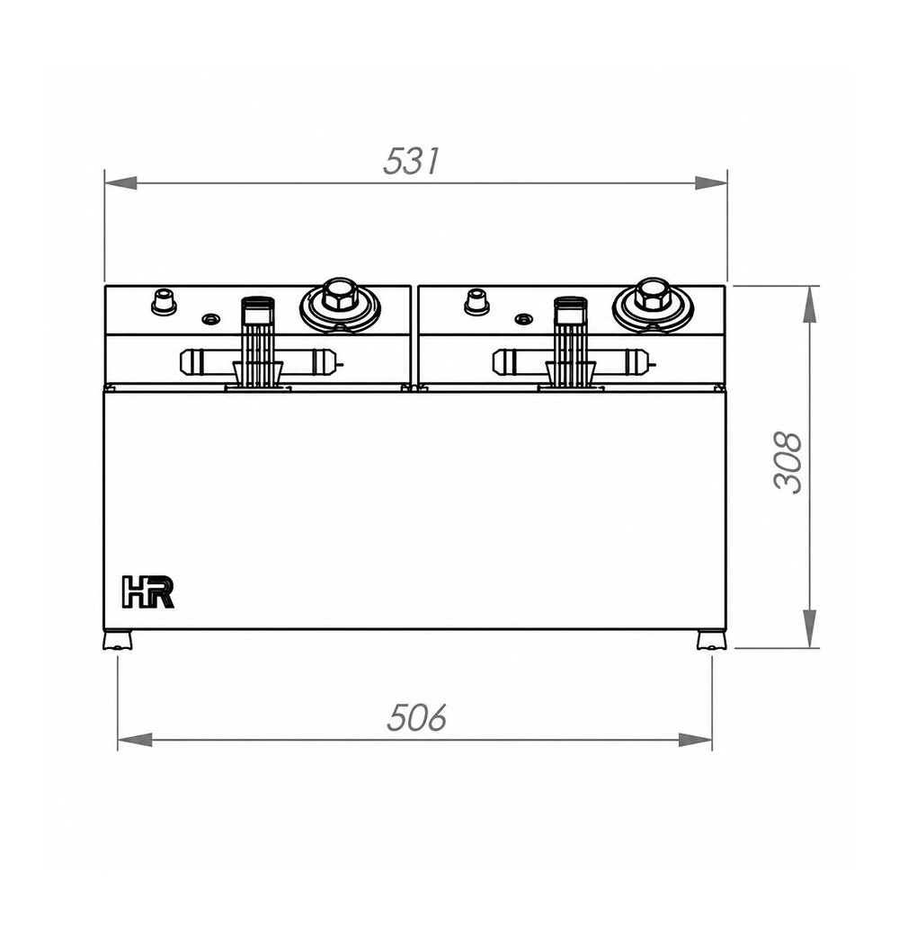 Freidora 6L+6L fooster HR Fainca FD6L6LF - Gastromáquinas