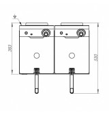 Freidora 6L+6L fooster HR Fainca FD6L6LF - Gastromáquinas