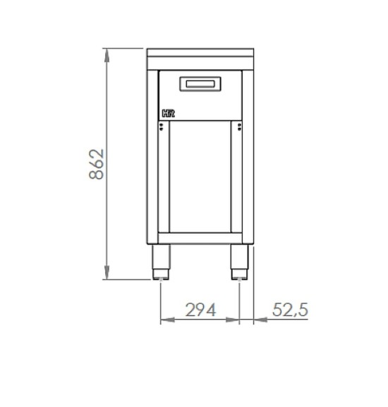 Mueble Neutro con Soporte HR Fainca CN6004E Serie 600 400x600