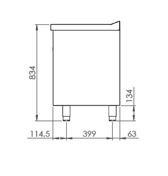 Mueble Neutro con Soporte HR Fainca CN6004E Serie 600 400x600