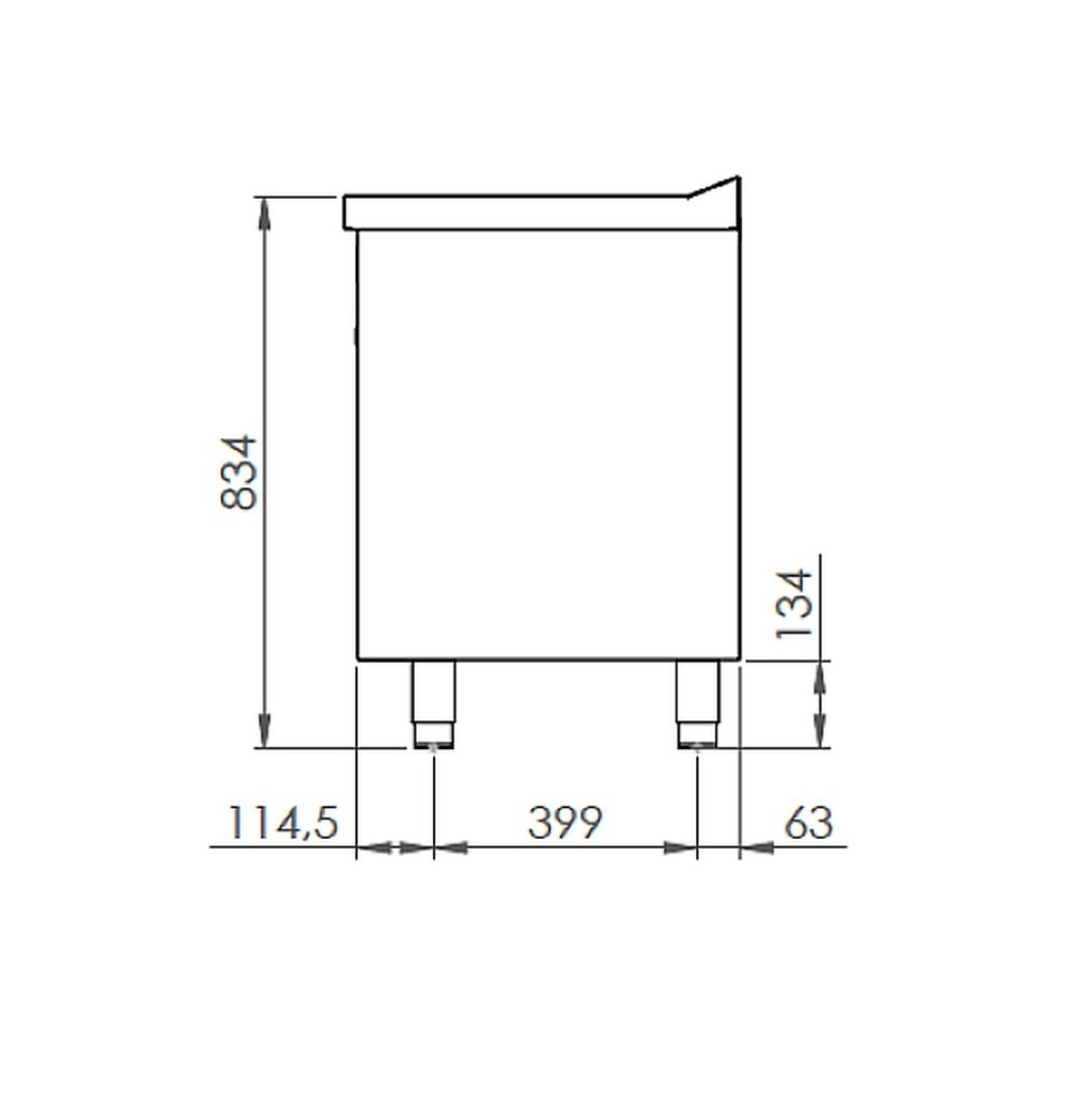 Mueble Neutro con Soporte HR Fainca CN6004E Serie 600 400x600