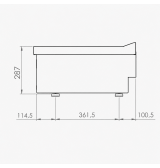 Mueble Neutro Sobremesa HR Fainca CN6004S con Cajón Serie 600