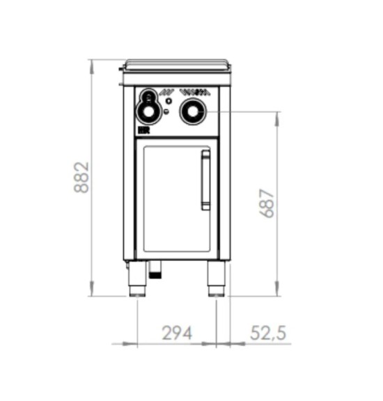 Baño María a Gas HR Fainca BMG9004E - GastroMáquinas