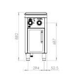 Baño María a Gas HR Fainca BMG9004E - GastroMáquinas